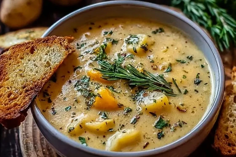 Cheddar Garlic Herb Potato Soup