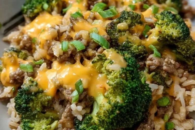 Cheesy Beef Broccoli and Rice