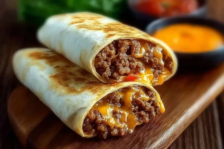 Cheesy Beef Wraps 1