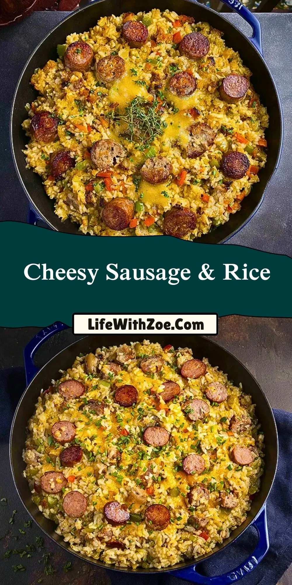 Cheesy Sausage & Rice (2)