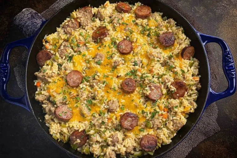 Cheesy Sausage & Rice