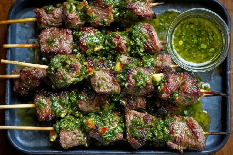 Chimichurri Steak Skewers