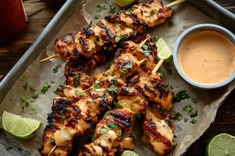 Chipotle Bang Bang Chicken Skewers