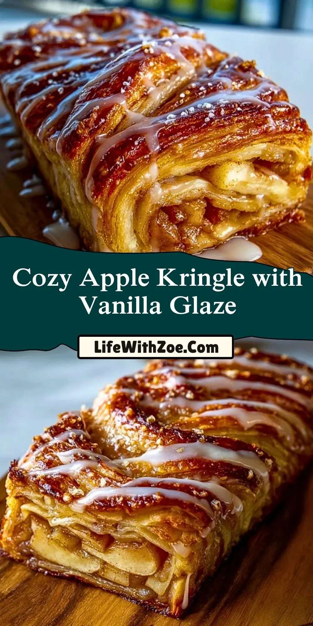 Cozy Apple Kringle with Vanilla Glaze Pin 1