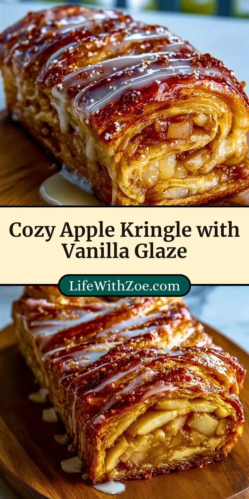 Cozy Apple Kringle with Vanilla Glaze Pin 2