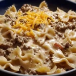 Creamy Beef and Bowtie Pasta