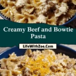 Creamy Beef and Bowtie Pasta (2)