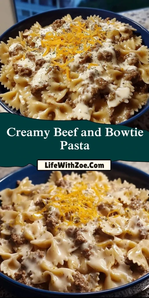 Creamy Beef and Bowtie Pasta (2)
