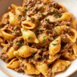 Creamy Beef and Shells 1