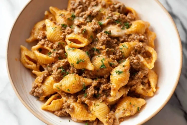 Creamy Beef and Shells 1