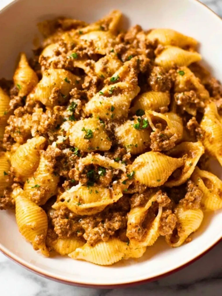 Creamy Beef and Shells 2
