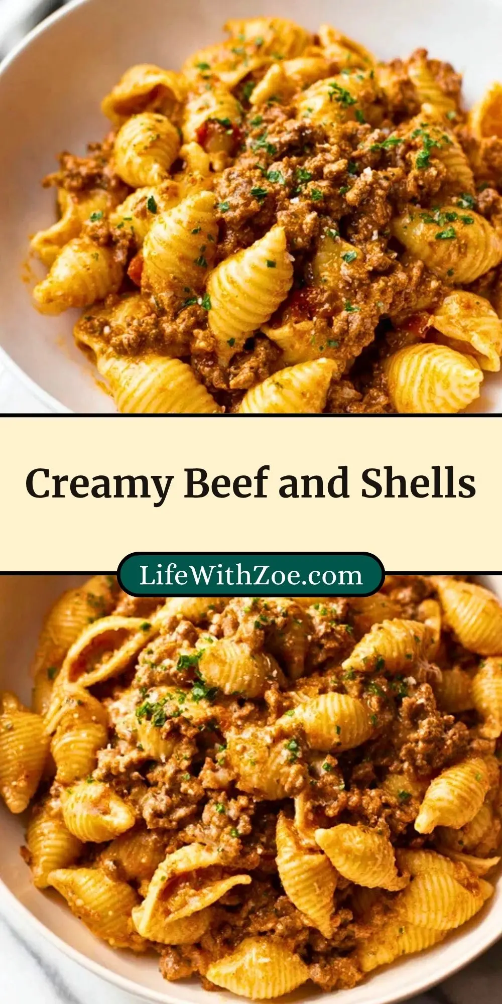Creamy Beef and Shells Pin 2