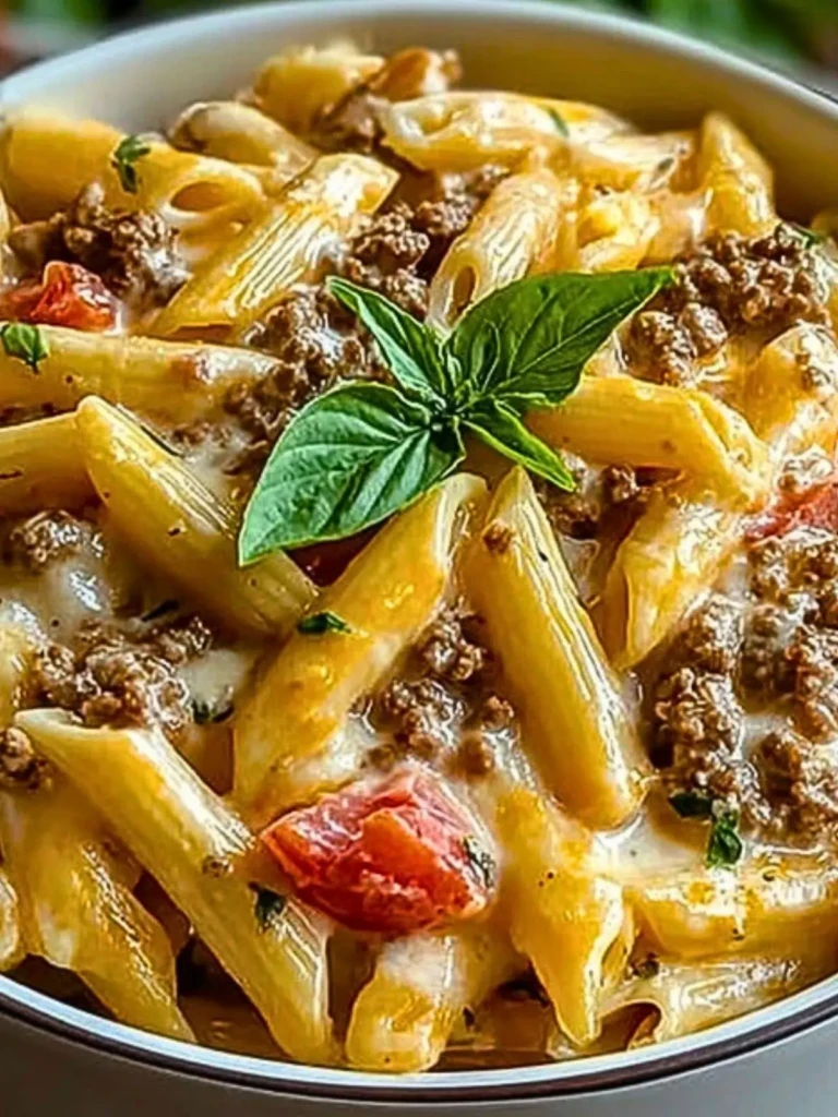 Creamy Rotel Pasta with Ground Beef (1)