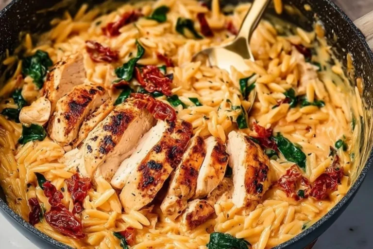 Creamy Sun-Dried Tomato Chicken Orzo 1