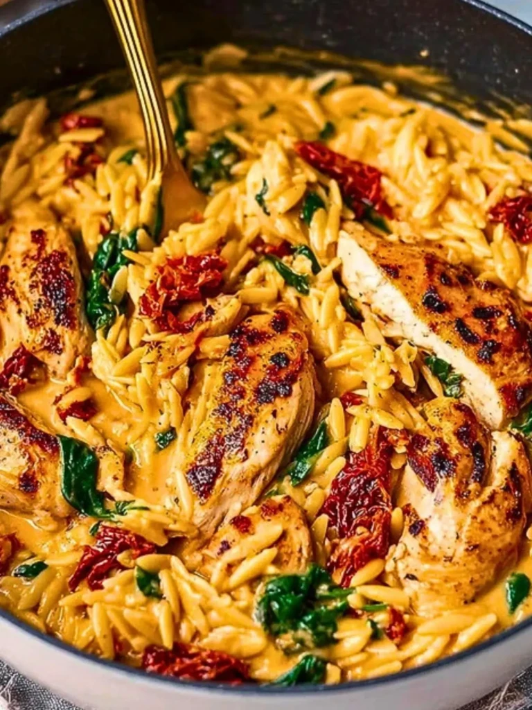 Creamy Sun-Dried Tomato Chicken Orzo 2