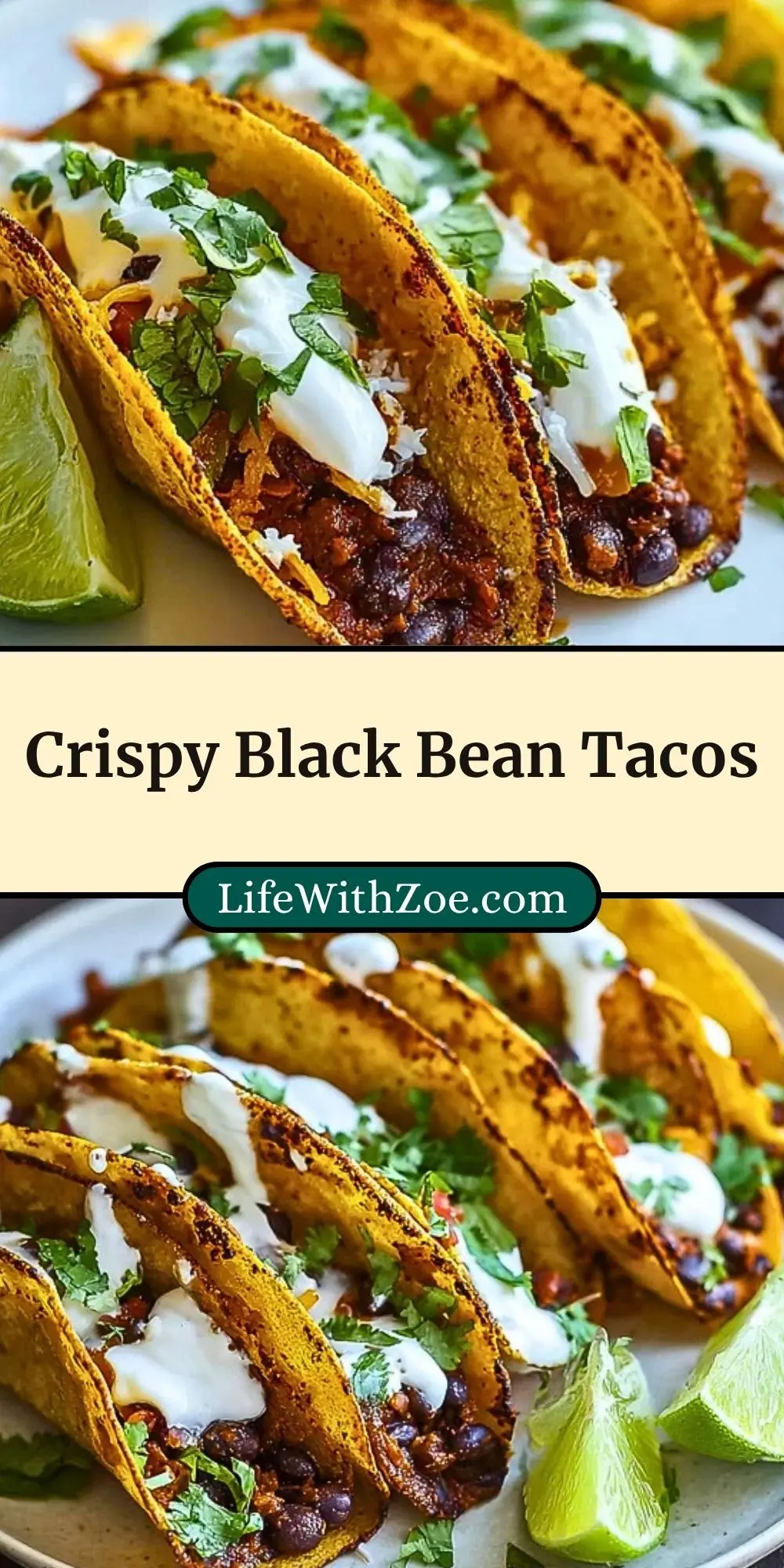 Crispy Black Bean Tacos Pin 2