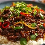 Crispy Chilli Beef Rice