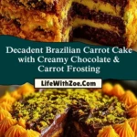 Decadent Brazilian Carrot Cake with Creamy Chocolate & Carrot Frosting Pin 1