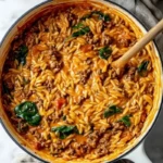 Delicious Ground Beef Orzo with Tomato Cream Sauce 1