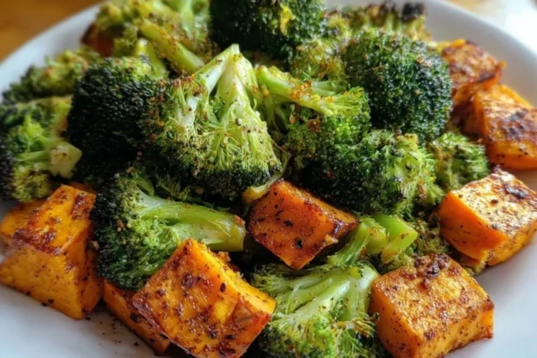 Delicious Roasted Broccoli and Sweet Potatoes
