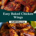 Easy Baked Chicken Wings Pin 1