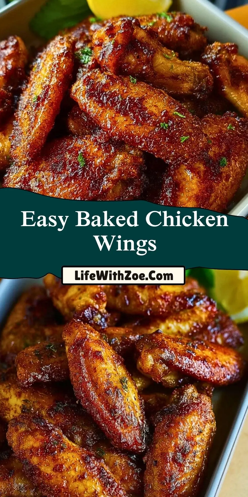 Easy Baked Chicken Wings Pin 1