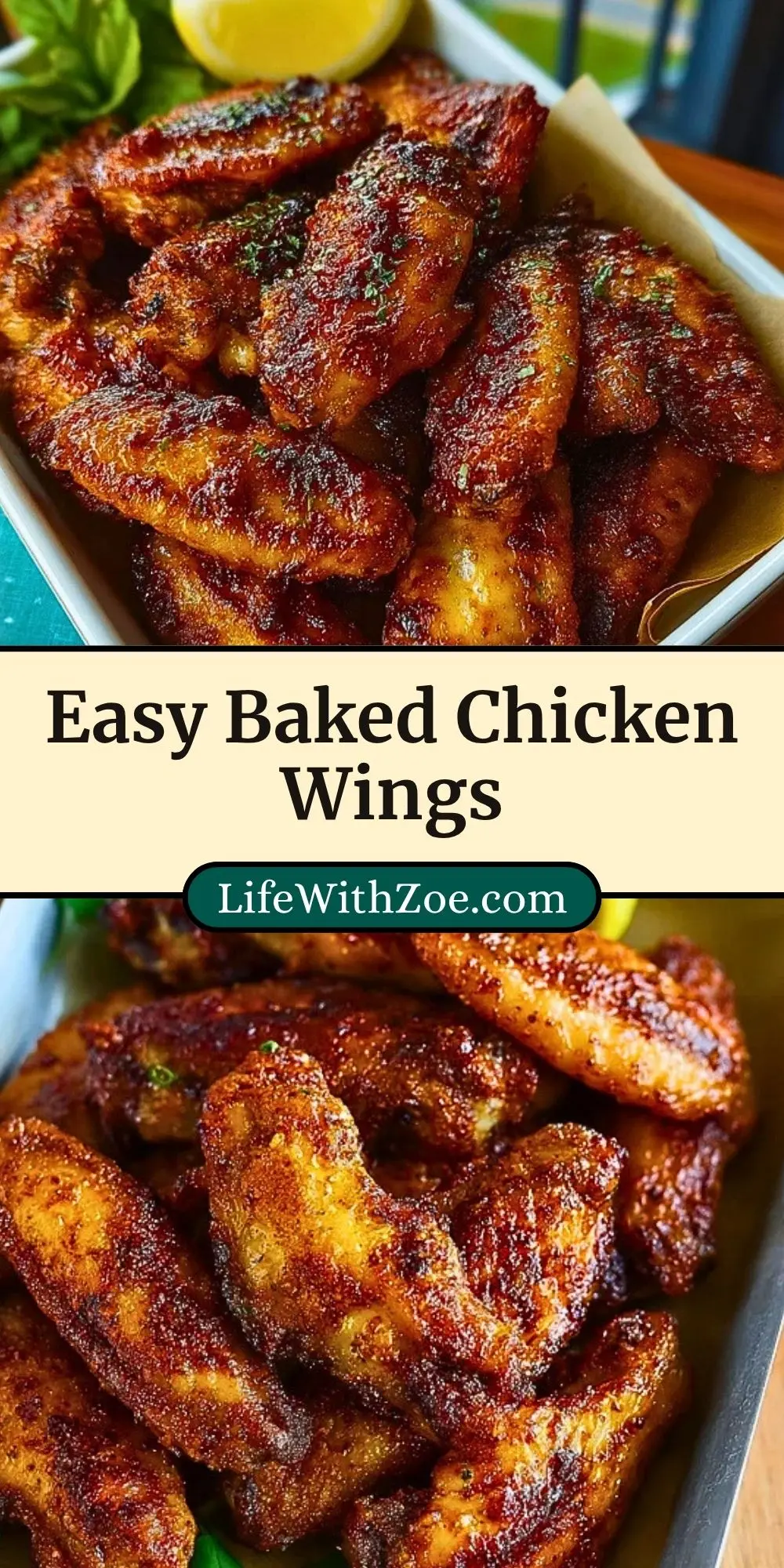 Easy Baked Chicken Wings Pin 2