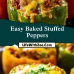 Easy Baked Stuffed Peppers Pin 1