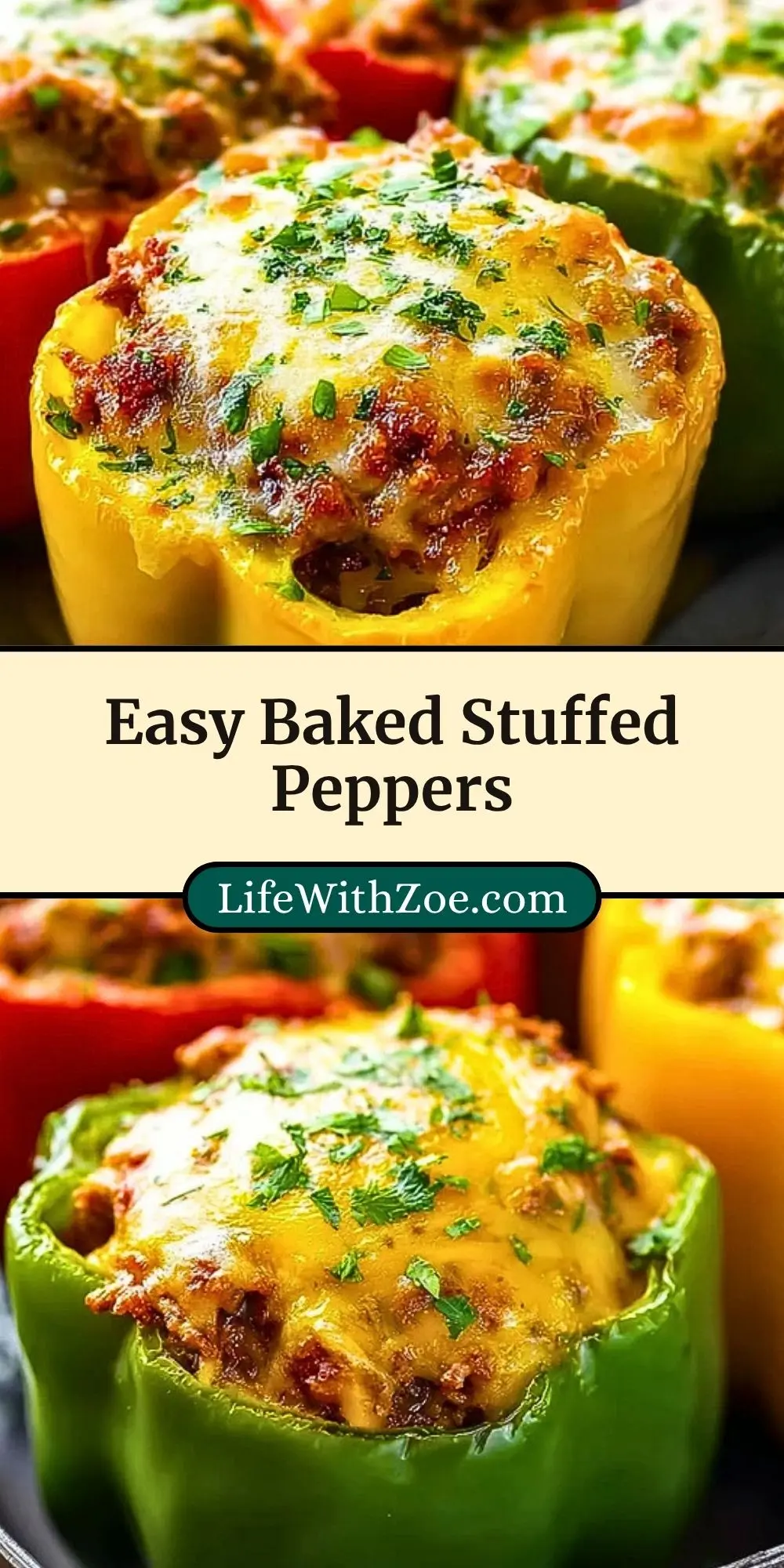 Easy Baked Stuffed Peppers Pin 2