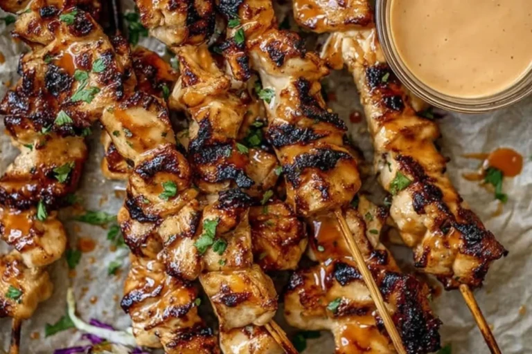 Easy & Flavorful Bang Bang Chicken Skewers