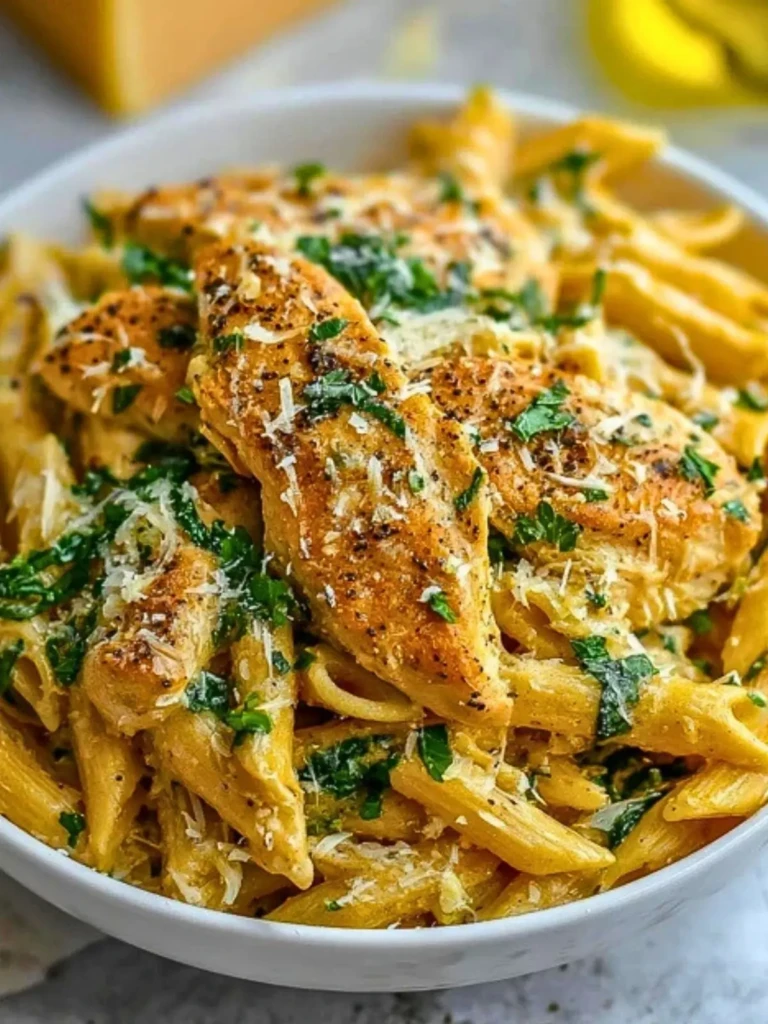 Easy Garlic Parmesan Chicken Pasta (1)