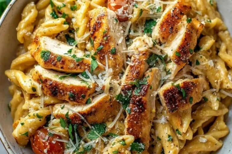 Easy Garlic Parmesan Chicken Pasta