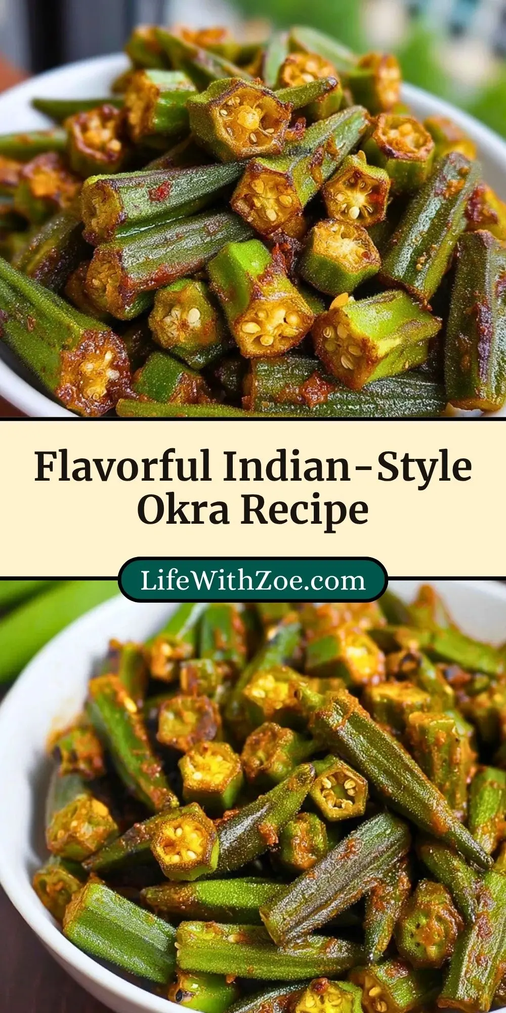 Flavorful Indian-Style Okra Recipe Pin 2