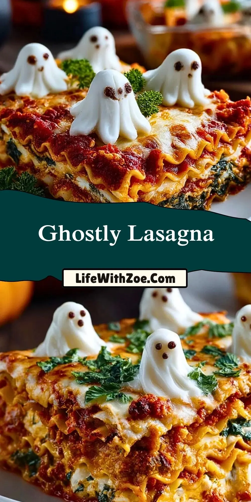 Ghostly Lasagna Pin 1