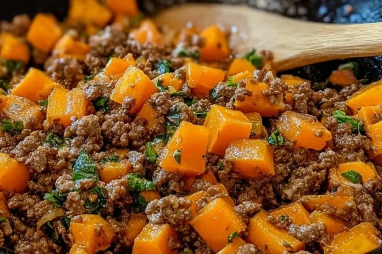 Ground Beef and Sweet Potato Skillet 1