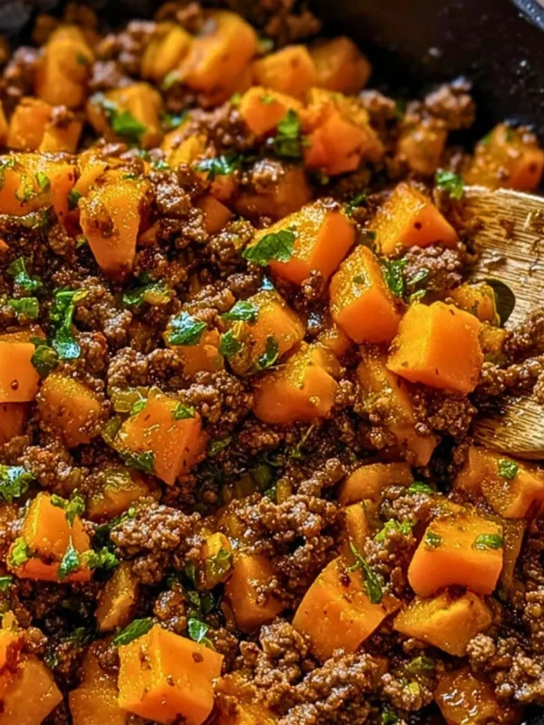 Ground Beef and Sweet Potato Skillet 2
