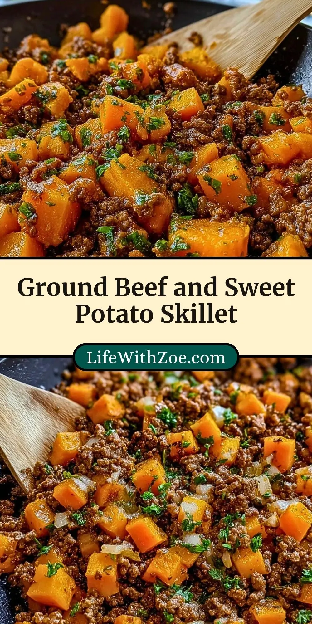 Ground Beef and Sweet Potato Skillet Pin 2