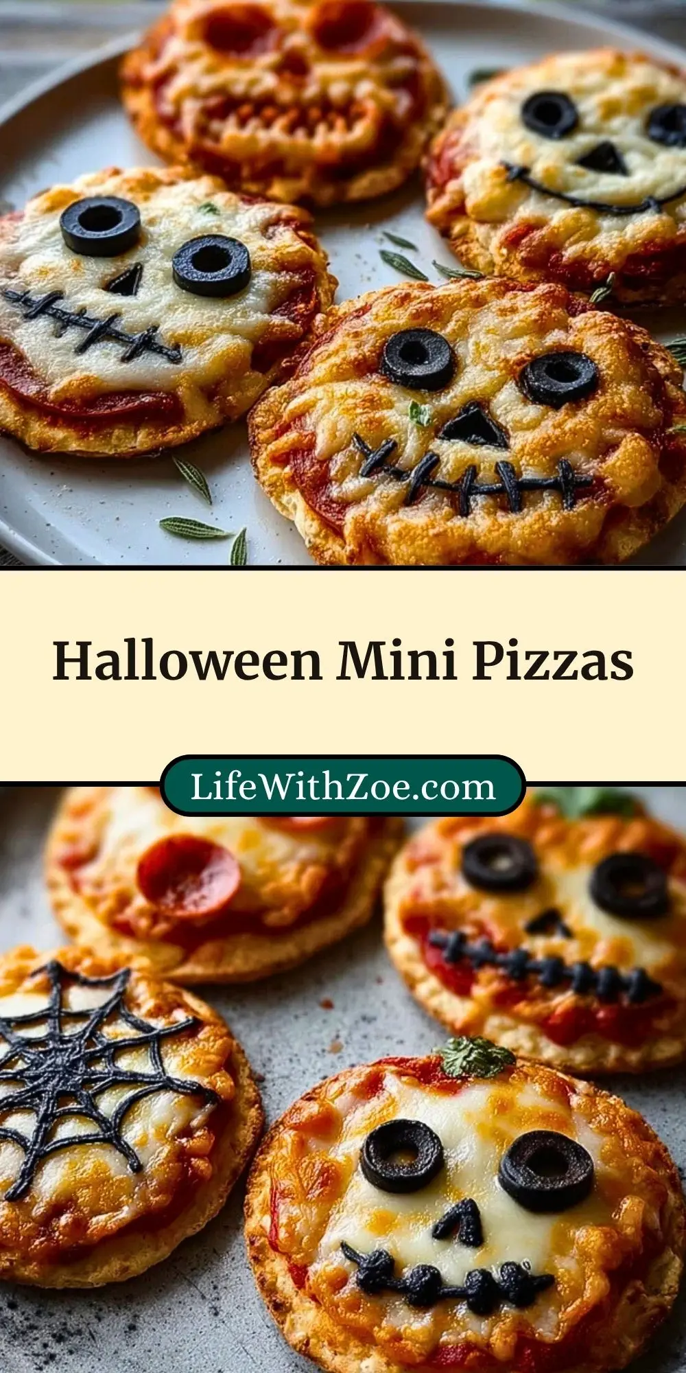 Halloween Mini Pizzas Pin 2