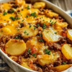 Hobo Casserole with Ground Beef & Potatoes