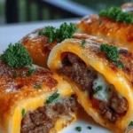 Irresistible Garlic Butter Cheeseburger Rollups