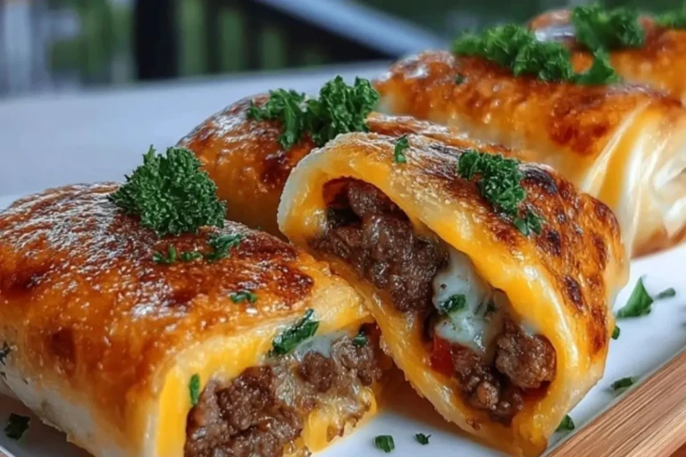 Irresistible Garlic Butter Cheeseburger Rollups