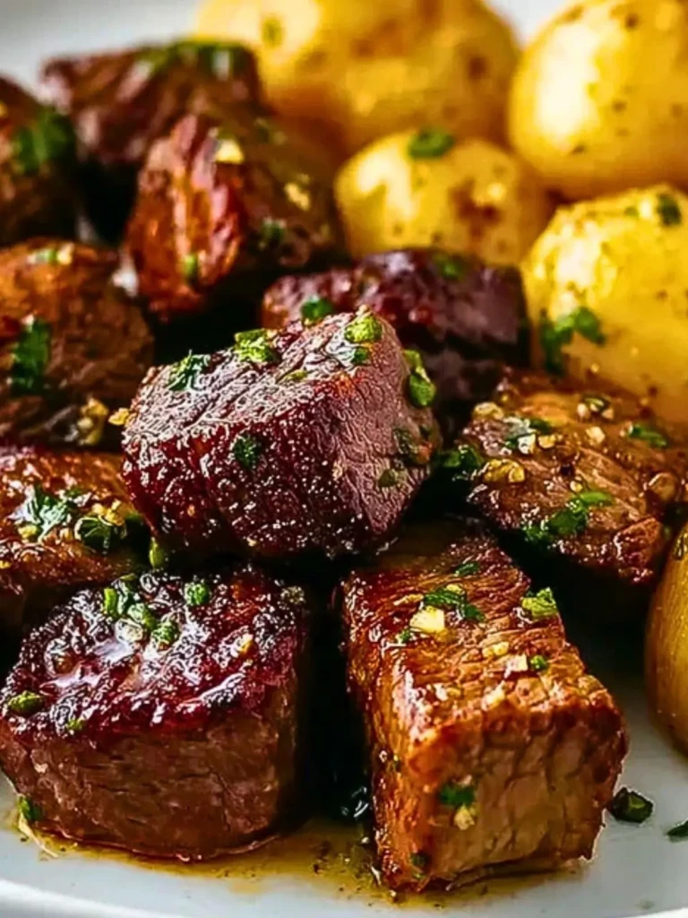 Irresistible Garlic Butter Steak Bites & Potatoes 2