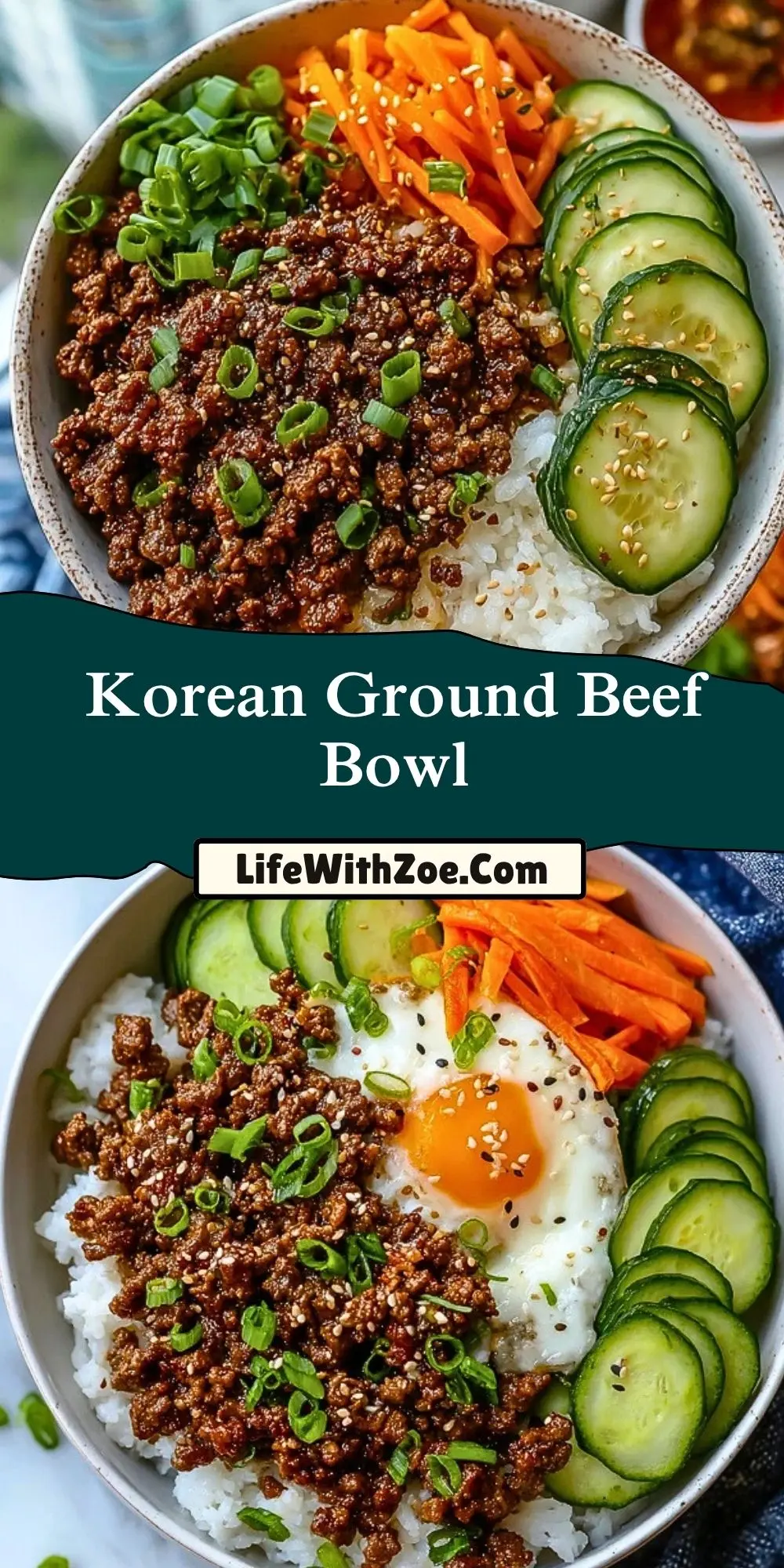 Korean Ground Beef Bowl Pin 1