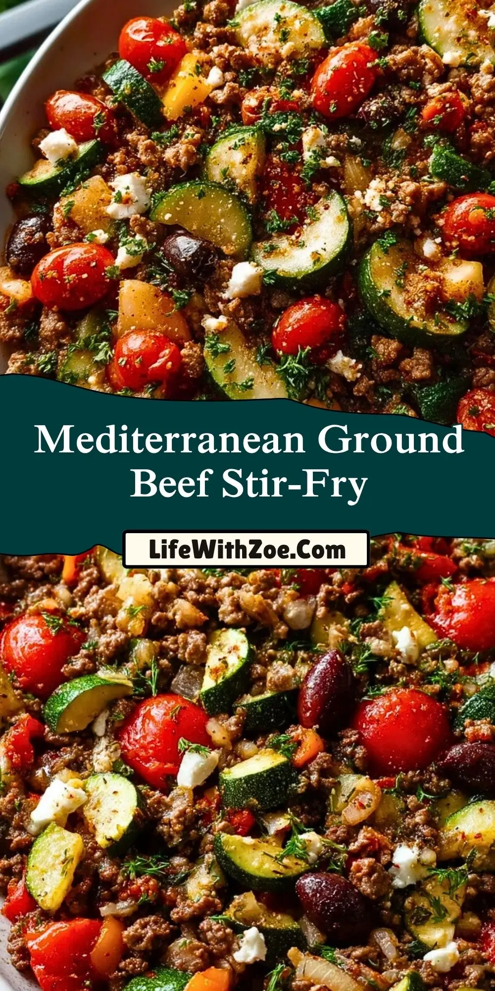 Mediterranean Ground Beef Stir-Fry Pin 1
