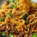 Mongolian Ground Beef Noodles