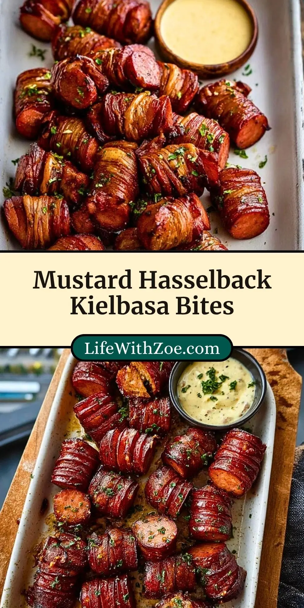 Mustard Hasselback Kielbasa Bites (3)