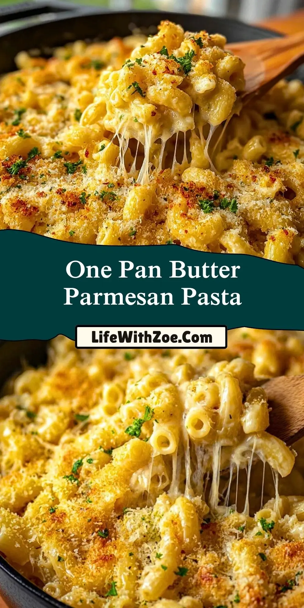 One Pan Butter Parmesan Pasta Pin 1