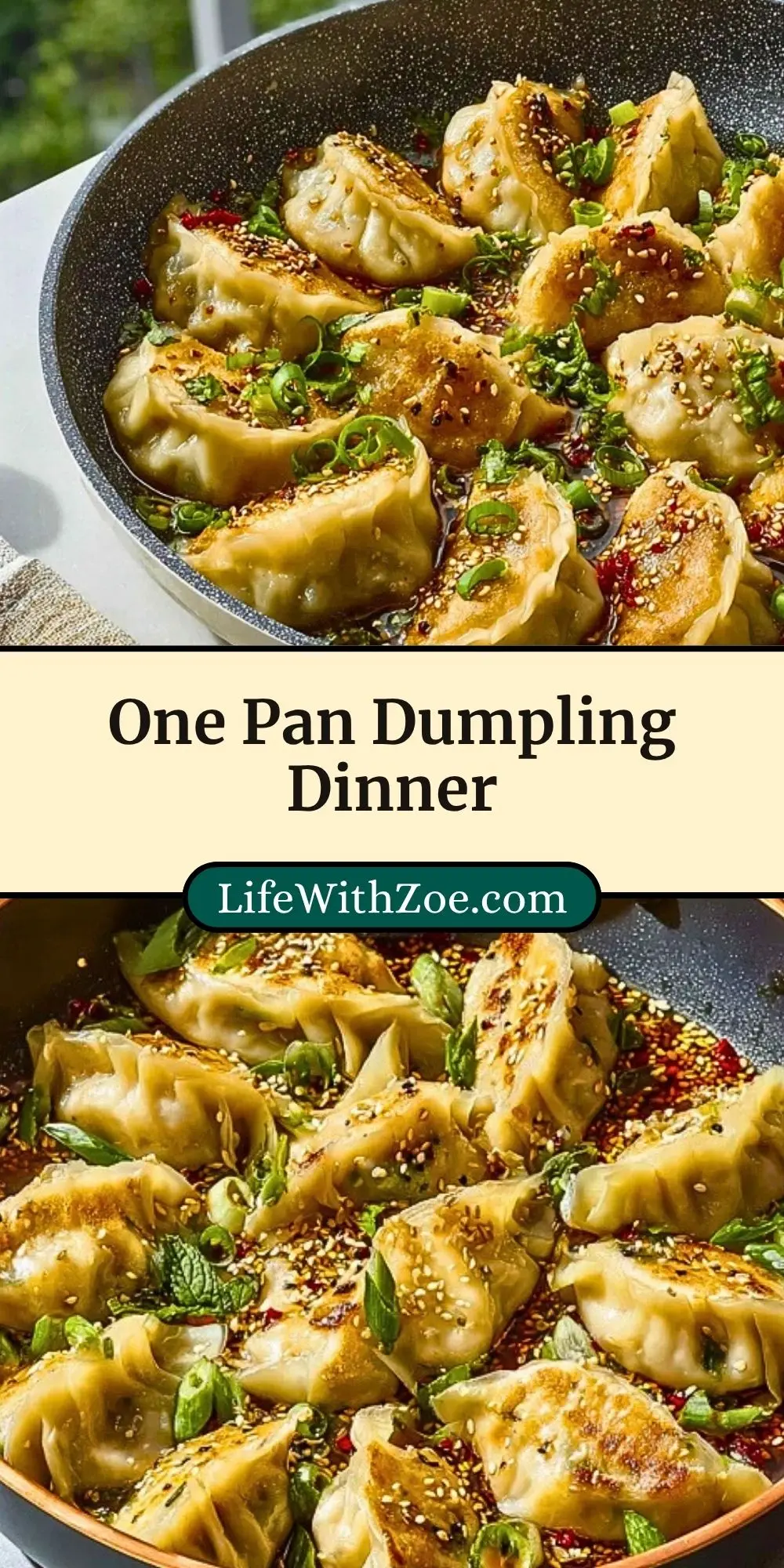 One Pan Dumpling Dinner Pin 2