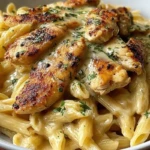 One Pan Garlic Parmesan Chicken Pasta Delight