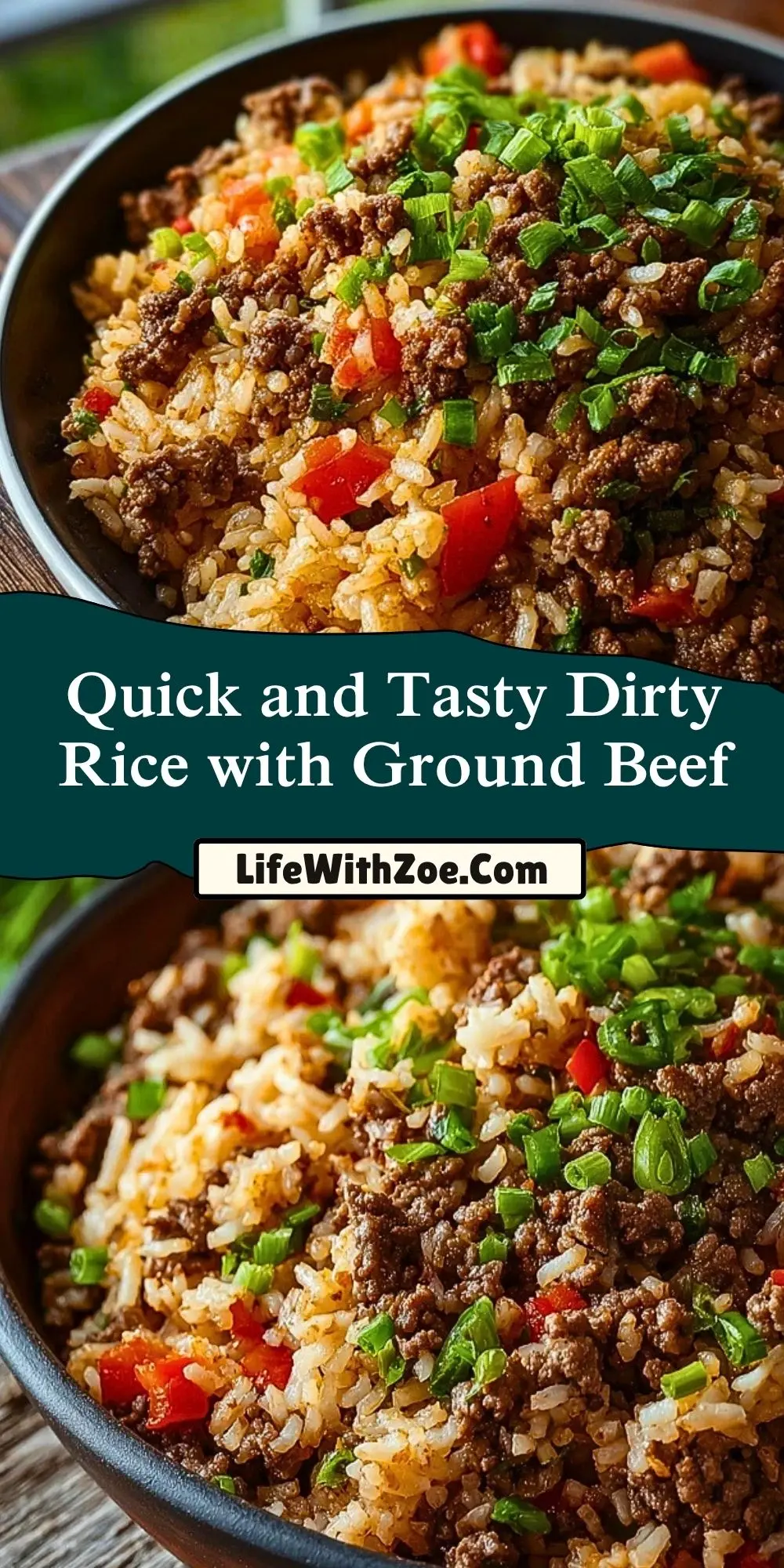 Quick and Tasty Dirty Rice with Ground Beef Pin 1